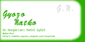 gyozo matko business card